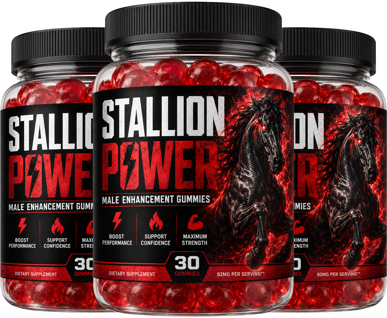 Three bottles of Stallion Power